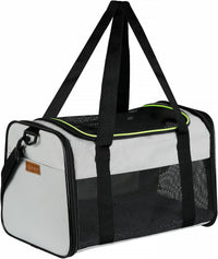 Cat Carrier, Portable Foldable Dog Pet Carrier - 17.5"L x 11.0"W x 11.0"H / Grey