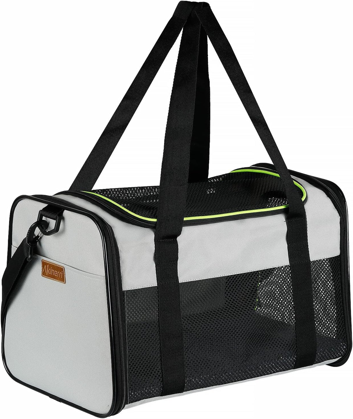 Cat Carrier, Portable Foldable Dog Pet Carrier - 17.5"L x 11.0"W x 11.0"H / Grey