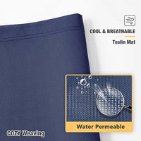 Veehoo Chew Proof Elevated Dog Bed - Cooling Raised Pet Cot - Silver Aluminum Frame and Durable Textilene Mesh Fabric, Unique Designed No-Slip Feet for Indoor or Outdoor Use, Blue, Medium, CWC2003