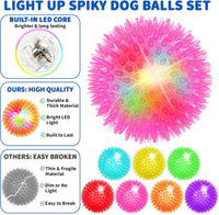36 Pcs 2.5 in Squeaky Dog Toy Balls Spiky Dog Balls Chew Toy - 4.5in / LED – 9 Pcs - image 3