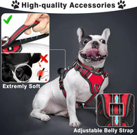 WINSEE Pet Harness Collar and Leash Set - X-Large / Red - image 2
