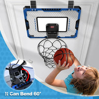 Indoor Basketball Hoop with Electronic Scoreboard & Balls for Kids - Indoor Basketball Hoop-blue - image 3