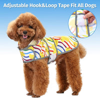 Dog Raincoat, Waterproof Dog Rain Jacket with Hood - Rainbow Ducks / Small - image 4