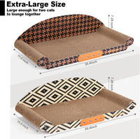 27" Cat Scratcher Bed & Sofa, Large Cardboard Cat Scratch Couch – Essentials for Cats - 26.4-Inch 1-Pack Cat Scratcher Couch - image 4