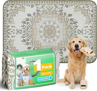 FXW Washable Pee Pads for Dogs, Puppy Pads with Super Absorbent, Specifically Designed for FXW Rollick/Homeplus 32 inch 6 Panels Dog Pen, 72" × 43" Rectangle, Boho, 1 Pack