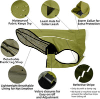 Mile High Life Dog Raincoat - L Chest 32"-40" / Lime Yellow - image 3
