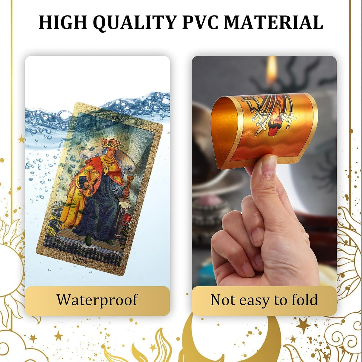 EGCUQ 78 Tarot Cards with Guide Book, Rider Waite Tarot Deck - image 3