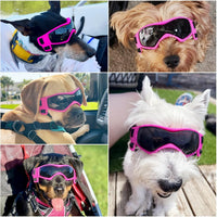 Clear Dog Goggles for Small Dogs - Cool Pink / Medium - image 2