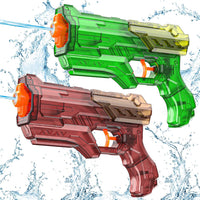 Water Gun Squirter for Kids Squirt Gun 2 Pack – Fun for Kids & Family - Large 2 Pack: Brown + Green