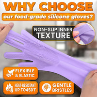 2-in-1 Cat and Dog Washing Gloves with 3000 Soft Bristles – Essentials for Dogs - Purple - image 3