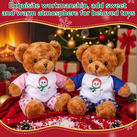 Civaner 2 Pack Bear Clothes Stuffed Animal Outfit Pajamas - Snowman - image 2
