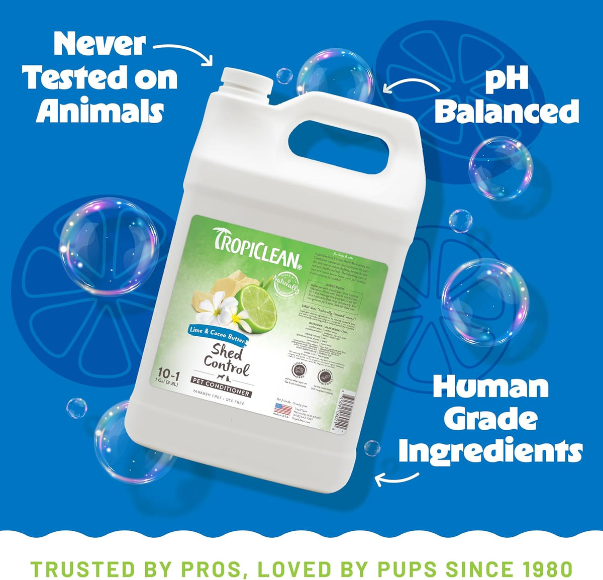 TropiClean Dog Conditioner - Lime & Cocoa Butter / 1 Gallon (Pack of 1) - image 4