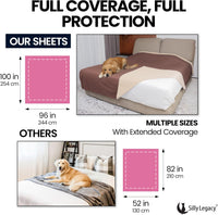 Thin Reversible Waterproof Protective Bed Cover, for Pets - King 96 x 100 inch / Brown - image 3