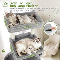 Globlazer Z78 Heavy Duty Cat Tree for 20lbs Large Adult Cats - Light Grey / 78 inch - image 2