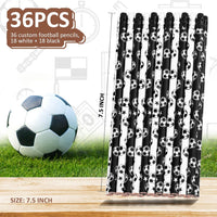 Marspark 24 soccer ball print wood pencils with eraser tops - view 3