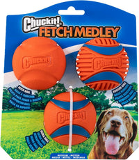 Chuckit! Ultra and Rugged Dog Balls, High-Bounce Fetch, Set of 3 - Medium (2.5") / Fetch Pack 2