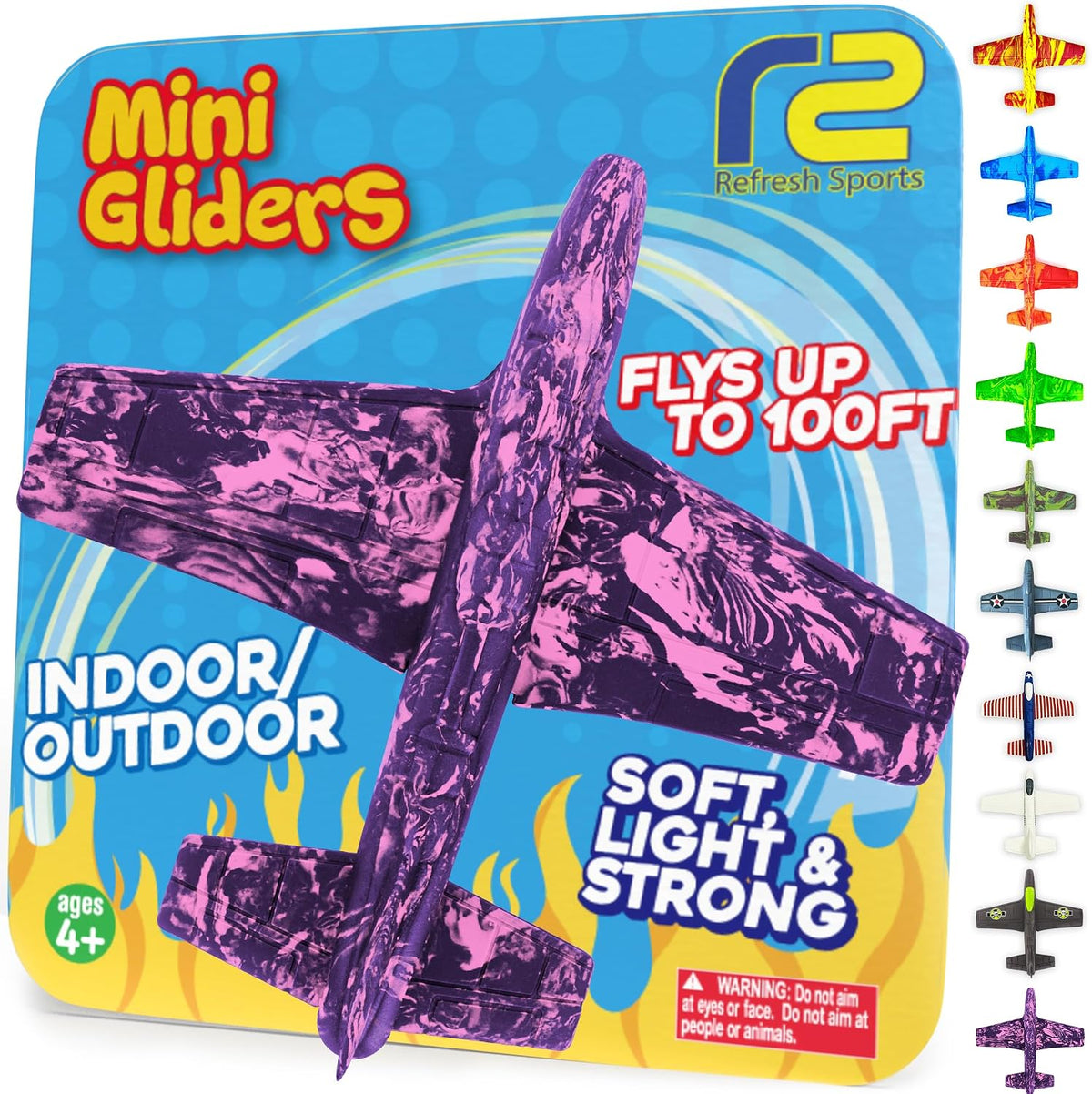 Foam Airplanes - Stocking Stuffers for Kids All Ages 4 5 6 7 8 9 10 Year Old - Best Toy Gift - Boy - Purple
