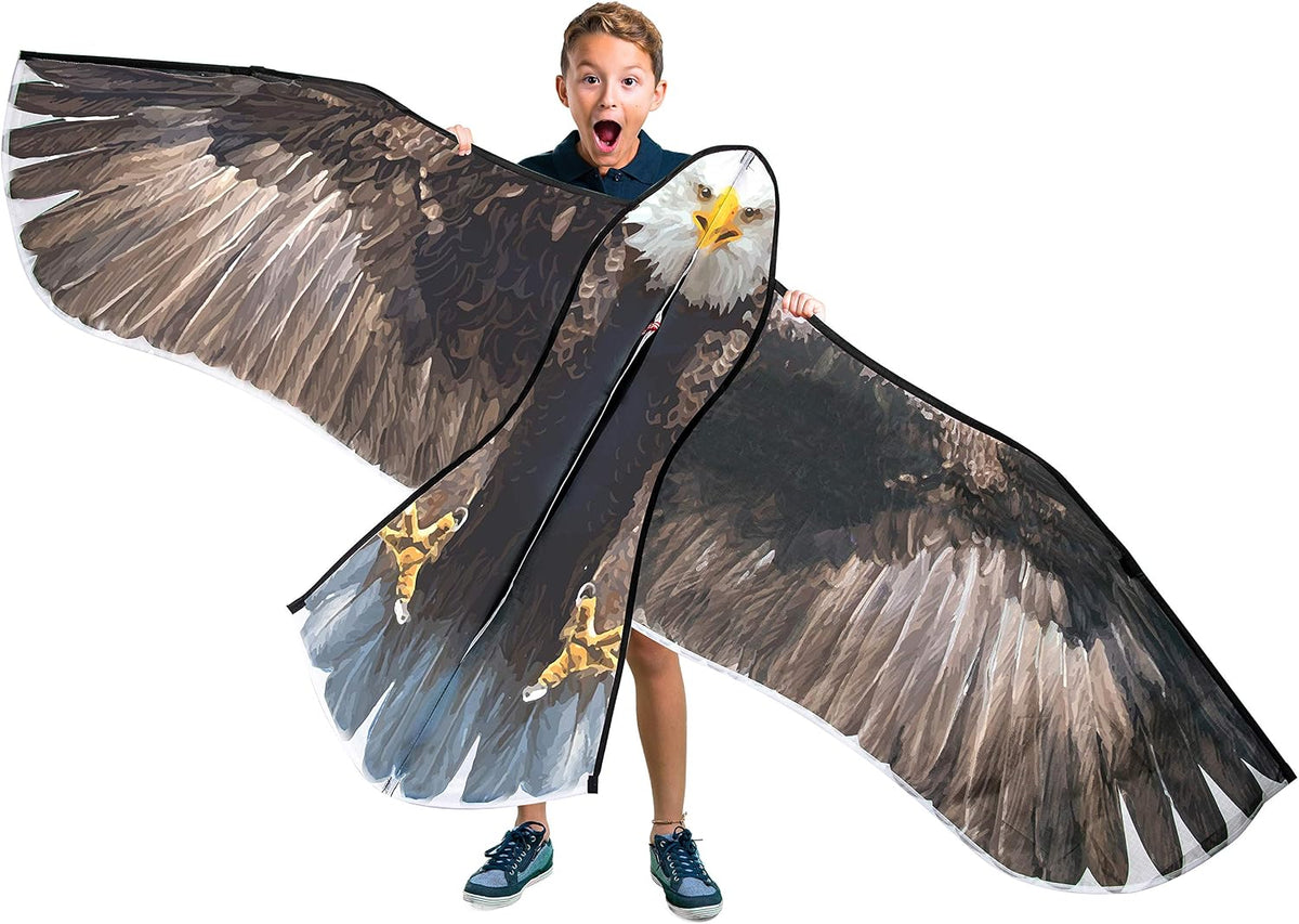 JEKOSEN huge bald eagle kite for kids and adults, 32 x 70 inch single line kite