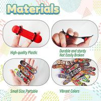 Woozettn mini finger skateboards, 50 small plastic boards in assorted designs - view 3