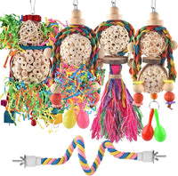 Bissap 2PCS Conure Toys, Foraging Bird Chew Sola Balls Toy for Small Parrot – Essentials for Birds - 5 PCS