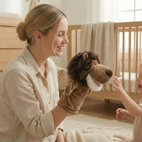 Animal Hand Puppets for Kids - New Brown Lion - image 2