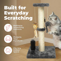 Catify Spin n' Scratch Cat Scratch Pad Refill, Round - Gray Scratching Post - H: 25" - image 2