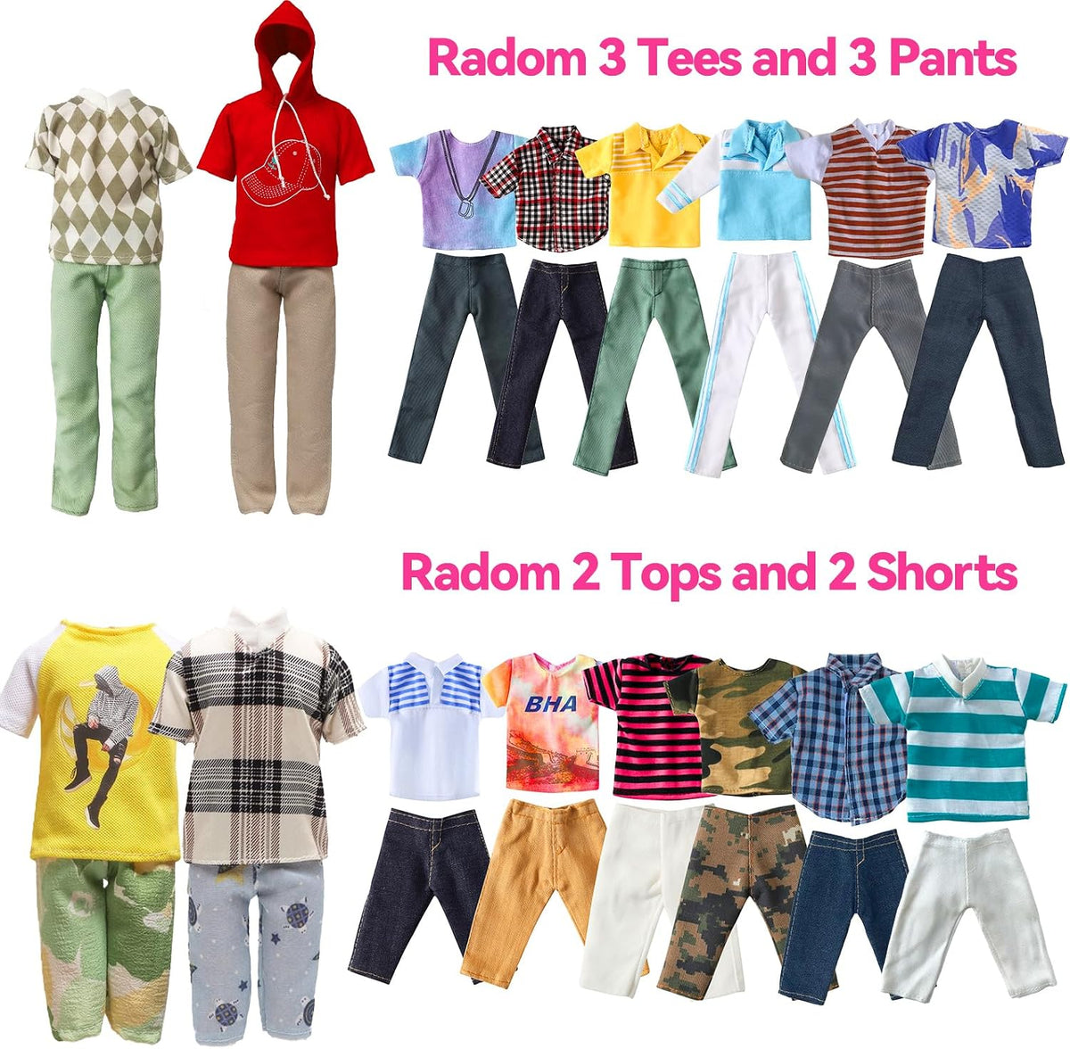 13 Pieces Doll Clothes and Accories for 11.5 Inch Boy Doll Outfit - image 2