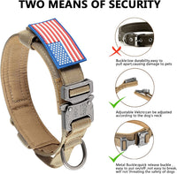 DAGANXI Tactical Dog Collar - Brown / XL - image 2