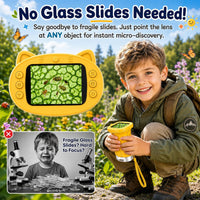 Kids Microscope, 4K 1000X Zoom, 2.4" Screen - Yellow - image 2