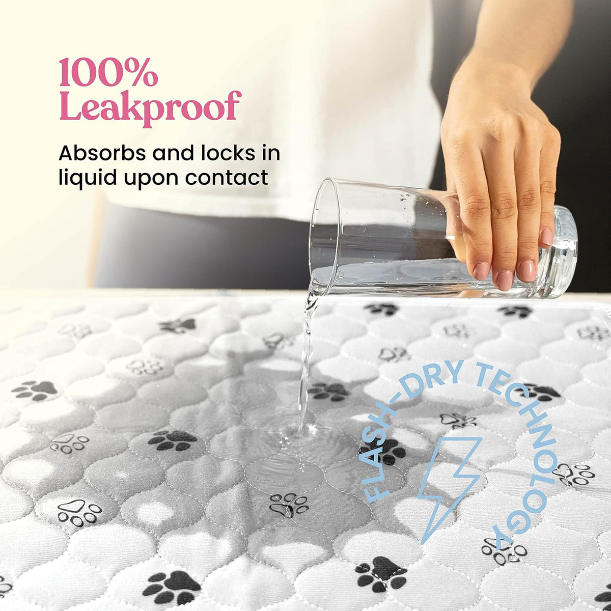 Super Absorbent Washable Pee Pads for Dogs - Rectangular - White / 36x41 - image 4