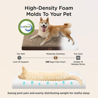 Bedsure ComfyFleece Large Dog Bed for Crate with Washable Cover - 29x18x2.8 / Coffee & Cream - image 3