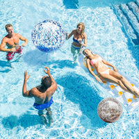 TURNMEON 5 Pack Sequins Beach Balls 16 Inch 24 Inch Pool Party - Multicolor / 2 pcs 24inch+3 pcs 16inch - image 4