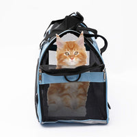 MuchL Cat Carrier for Cats Soft-Sided Travel Pat Carrier for Cat - Small-Blue - image 2
