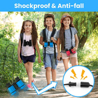 Dr. Anison kids binoculars set in blue with canvas bag and neck strap - view 11