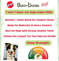 SPOT Bam-Bones Plus T-Bone Dog Chew - Peanut Butter / Large - image 2