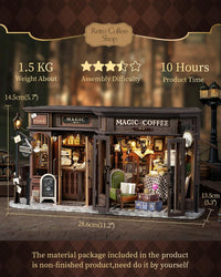 CUTEBEE 3D Wooden Puzzle for Adults - Vintage Coffee Shop - image 2