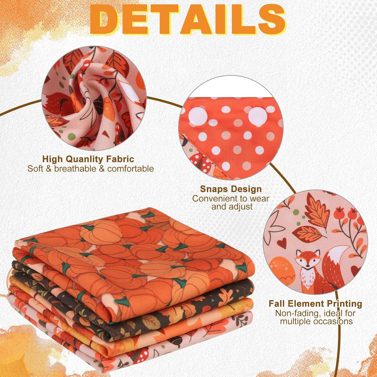 PAWCHIE Dog Bandanas Small Reversible Styles Pet Triangle Scarf Bibs - Autumn / Small - image 4