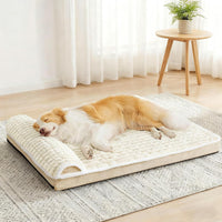 Orthopedic Large Dog Bed Pillow Pet Sofa Bed 36''X24'' Grey – Essentials for Dogs - Ivory / 48"L x 30"W x 3.5"Th