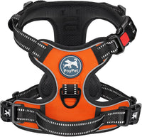 PoyPet No Pull Dog Harness Medium with Front Clip & Neck Release - XS / Orange