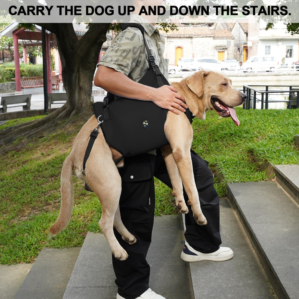 Coodeo padded breathable dog lift harness support sling with detachable adjustable belt - view 4