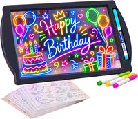 Marvin's Magic Glow Art Pink Drawing Board, 36 Light Effects - Black