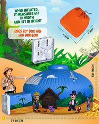 Air Tent for kids Door 77 x 50 in - Blox Fortress Funhouse - image 4