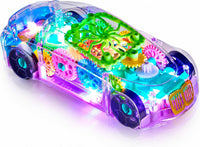 Playbees Light-Up Transparent Car - Bump & Go Car