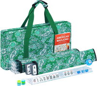 American Mahjong Game Set, 166 Quality White Tiles - Green