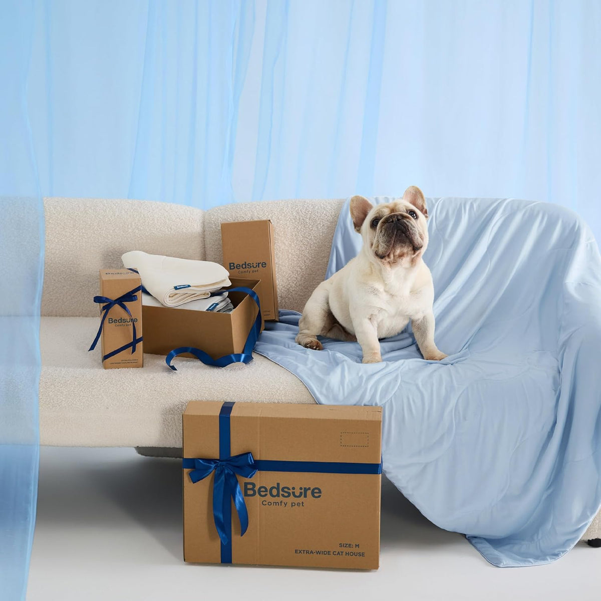 Bedsure Breathable Lightweight Cooling Blanket for Small Dogs - XL(50x60") / Arctic Blue - image 4
