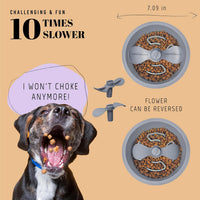 AVERYDAY Slow Feeder Dog Bowls for Large Breed - Petal Feeder Grey / 1.5 Cup - Fit 6.4-6.7'' Feeder Holes - image 3