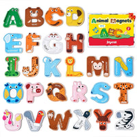 JoyCat Wooden Thick Alphabet Magnets for Toddlers Fridge Large Size - Letters