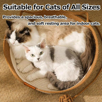 Instinct Basket, Stimuli Handwoven Cat Basket for Cats - Large-18in（With cushion） - image 4