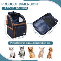 Jespet Pet Backpack Carrier for Small Dog - 3-Navy Blue - image 3