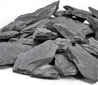 Unocho Natural Slate Stone Rocks Reptile Basking Platform Rock 10LB Fish Tank Rocks for Aquascaping Aquariums Terrariums Paludariums Wargaming Models Miniature Fairy Gardens（2-6 inches）